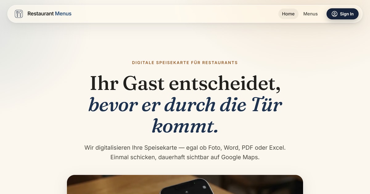 Vorschau von restaurant-menus.de